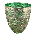 WindLicht VERT, grün, Glas, 17,5x17,5x20,5 cm