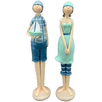 Paar CrivA, Polyresin, 5,5x5,5x24,5 cm