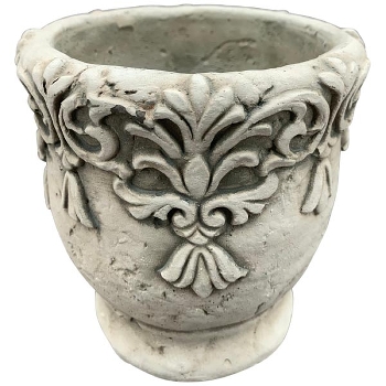 Topf Valo, creme, Zement, 11,5x11,5x11,5 cm