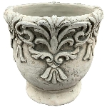 Topf Valo, creme, Zement, 13,5x13,5x13,5 cm