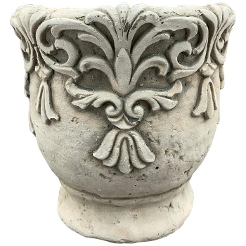 Topf Valo, creme, Zement, 13,5x13,5x13,5 cm