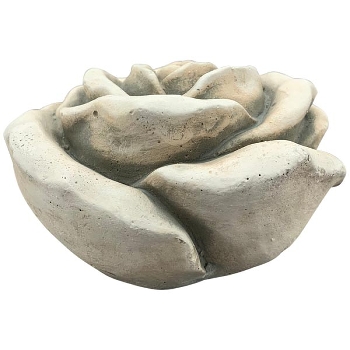 Rose Valo, creme, Zement, 10,5x10,5x6,5 cm