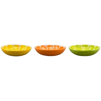 Schüssel Citron, gelb/grün/orange, Keramik, 20x20x5 cm