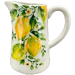 Krug Citron, weiß/gelb, Keramik, 19x9x17 cm