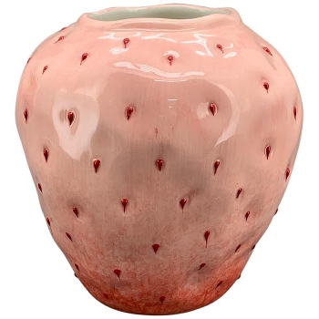 ErdbeerVase Frutta, rosa, Keramik, 14x14x14 cm