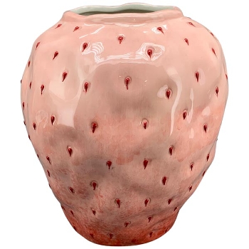 ErdbeerVase Frutta, rosa, Keramik, 17,2x17,2x19,5 cm