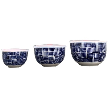 FrischHalteSchüsselSet/3 TAZZA, Keramik, 11x7 cm