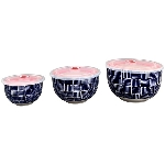 FrischHalteSchüsselSet/3 TAZZA, Keramik, 11x7 cm