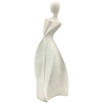 FrauenSkulptur Hilda, creme, Polyresin, 11,6x9,2x31,5 cm