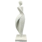 FrauenSkulptur Hilda, creme, Polyresin, 10,2x8,7x34 cm
