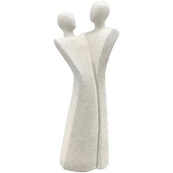 SkulpturPaar Hilda, creme, Polyresin, 14,8x9,7x38,2 cm