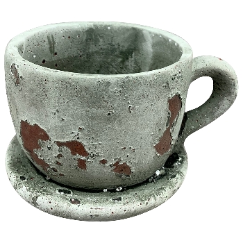 PflanzTasse Valo, grau, Zement, 12,5x10x8 cm