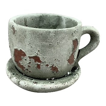 PflanzTasse Valo, grau, Zement, 12,5x10x8 cm
