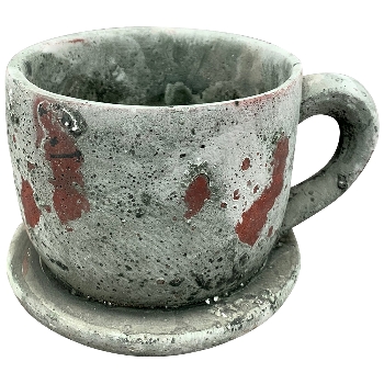 PflanzTasse Valo, grau, Zement, 16x13x10,5 cm