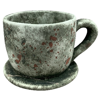 PflanzTasse Valo, grau, Zement, 20,5x16x13 cm