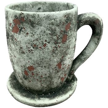 PflanzTasse  Valo, grau, Zement, 21,5x16x19 cm
