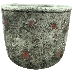 Topf Valo, grau, Zement, 12x12x9 cm