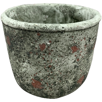 Topf Valo, grau, Zement, 15,5x15,5x11,5 cm