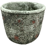 Topf Valo, grau, Zement, 15,5x15,5x11,5 cm