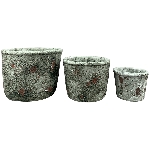 Topf Valo, grau, Zement, 15,5x15,5x11,5 cm