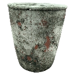 Topf Valo, grau, Zement, 14x14x14,5 cm