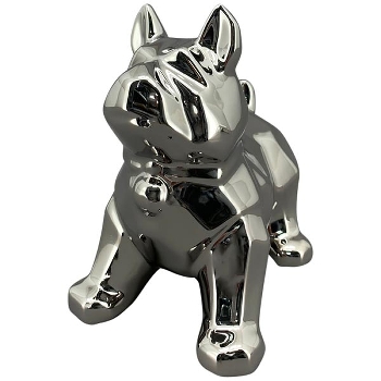 Hund ArgenT, silber, Keramik, 13x8x13 cm