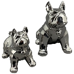 Hund ArgenT, silber, Keramik, 13x8x13 cm