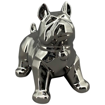 Hund ArgenT, silber, Keramik, 13x8x13 cm