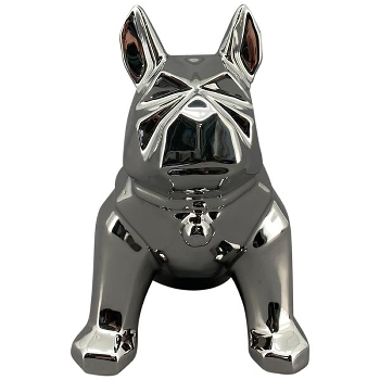 Hund ArgenT, silber, Keramik, 19x14x20 cm