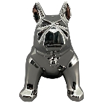 Hund ArgenT, silber, Keramik, 19x14x20 cm