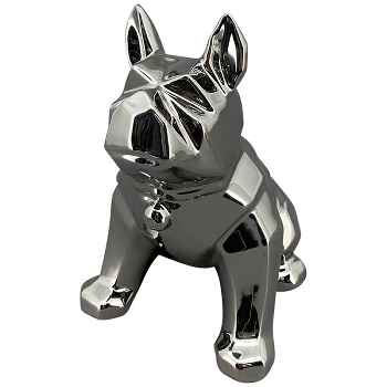 Hund ArgenT, silber, Keramik, 19x14x20 cm