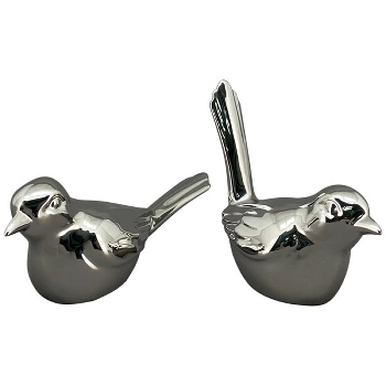 Vogel ArgenT, silber, Keramik, 20x7x7 cm, 15x7x13 cm