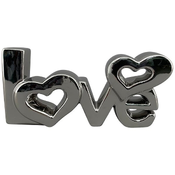 LOVE ArgenT, silber, Keramik, 23x4x10 cm