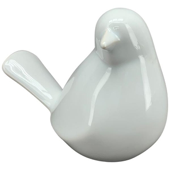 Vogel Ivory, weiß, Keramik, 13,5x7,5x11 cm, 13,5x7,5x10 cm