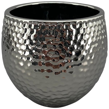 Topf ArgenT, silber, Keramik, 12x12x10 cm