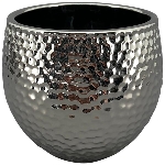 Topf ArgenT, silber, Keramik, 12x12x10 cm