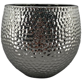 Topf ArgenT, silber, Keramik, 21x21x17 cm