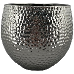 Topf ArgenT, silber, Keramik, 21x21x17 cm