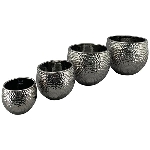 Topf ArgenT, silber, Keramik, 21x21x17 cm