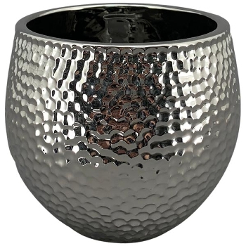 Topf ArgenT, silber, Keramik, 21x21x17 cm