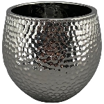 Topf ArgenT, silber, Keramik, 21x21x17 cm
