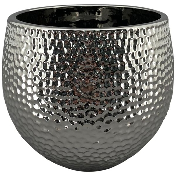 Topf ArgenT, silber, Keramik, 23x23x19 cm
