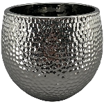 Topf ArgenT, silber, Keramik, 23x23x19 cm