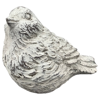 Vogel Valo, creme, Polyresin, 20,5x12x17 cm