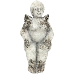 Engel Valo, grau, Terrakotta, 23,5x18x32 cm