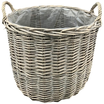 PflanzKorbSet/2 Willow, natur, Rattan, 40x40x34 cm, 46x46x38 cm