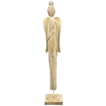 Engel Artisanal, weiß, Holz, 21x14,5x110 cm