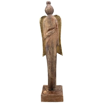 Engel Artisanal, natur, Holz, 9,5x9,5x40 cm