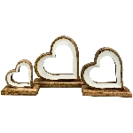Herz Dost, weiß, Holz, 26x6x26 cm