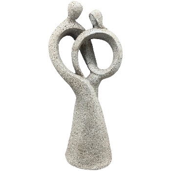 FrauenSkulptur TARO, grau, MGO, 13x23x59 cm